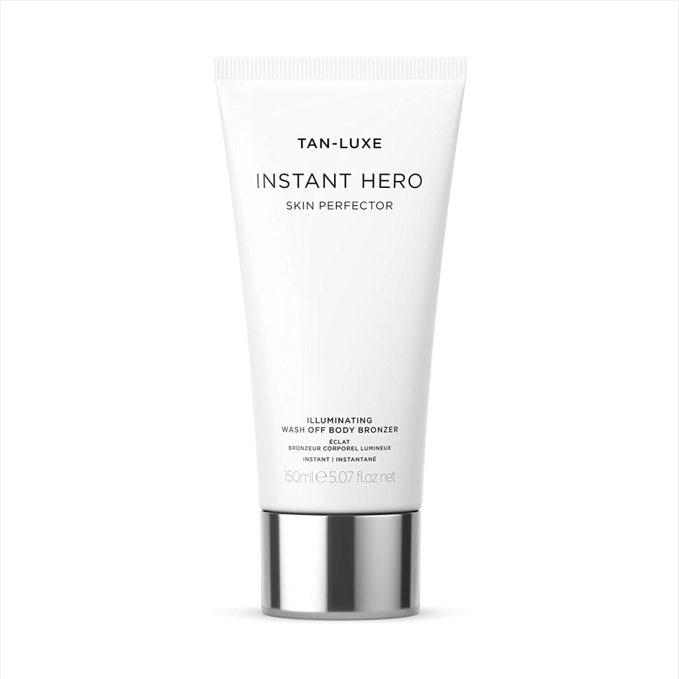 Tan Luxe INSTANT HERO Fake Tan Bronzer, (150 ml) Self Tanning Wash Off Glow, Cruelty Free & Vegan, beige