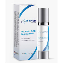 FACE MOISTURISER with Vitamins ACE- Anti Aging Face Cream with Hyaluronic Acid and AHA Fruit Acid- Moisturiser Face Women and Men- Anti Wrinkle Face