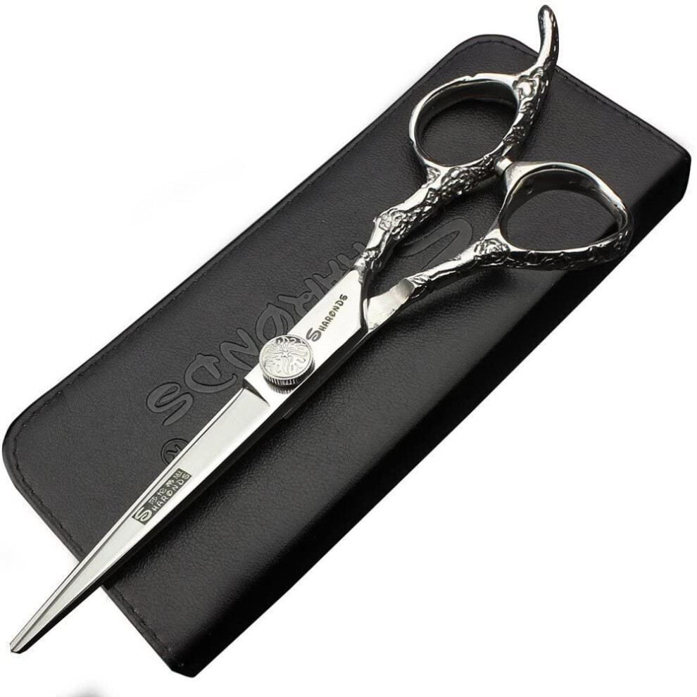 Sharonds Hair Scissors 6 Inch Hairdresser Professional Haircut Cutting And Dilution Hair 440C Stainless Steel (Cutting Scissors)