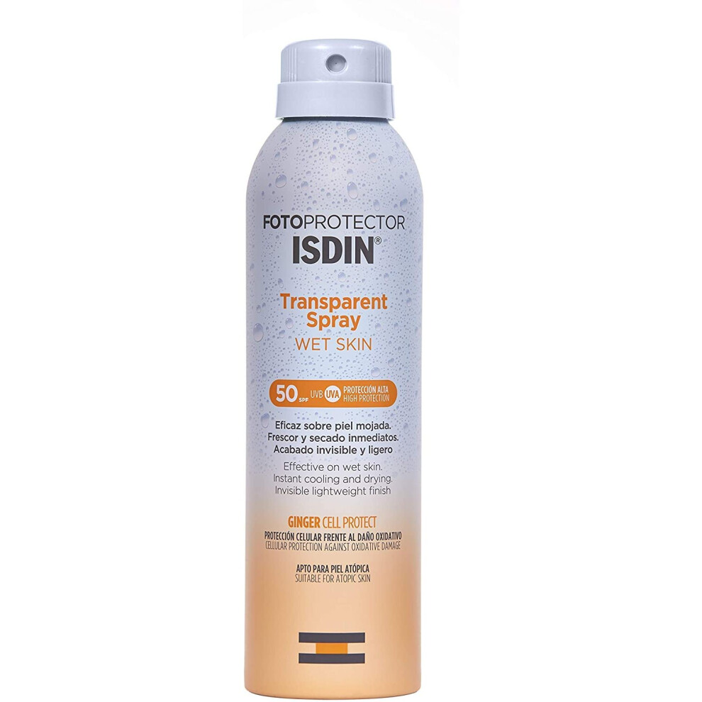 Fotoprotecciã³N Isdin Uk Isdin Wet Skin Sunscreen Transparent Spray, 0.218 Kg