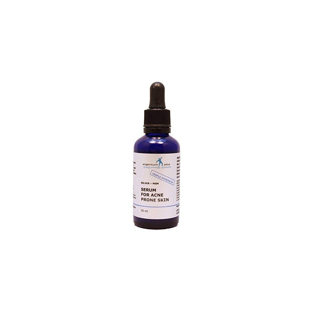 Argentum Plus Triple Strength Silver-Msm Serum For Acne Prone Skin 50 Ml Dropper/Pipette