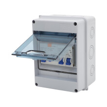 2 Way Caravan Consumer Unit Enclosure Fuse Box 2MCB 40A 30mA