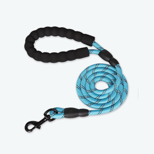 (Sky Blue) Dog Leash Rope Braided Pet Leads Strong Soft for Medium Large Dogs Walk 5FT