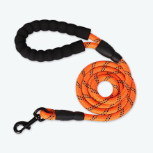 (Orange ) Dog Leash Rope Braided Pet Leads Strong Soft for Medium Large Dogs Walk 5FT