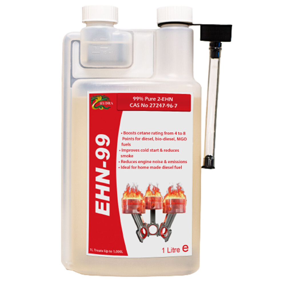 (1 Litre	) HYDRA EHN-99 2-EHN Cetane Enhancer Fuel Additive