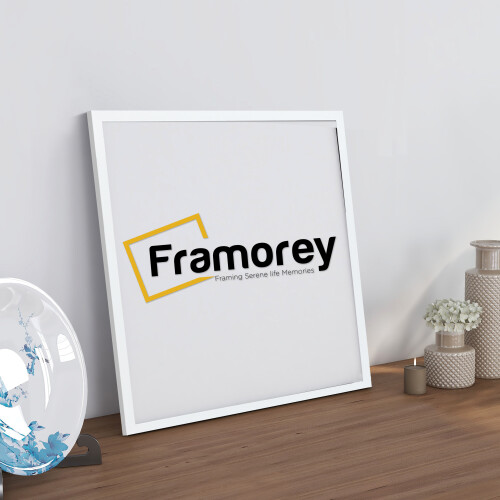 (White, 30x30 CM) Square Size Thin Matt White Picture Frame Wall Art Frames Flat Wooden Effect Poster Frame 1