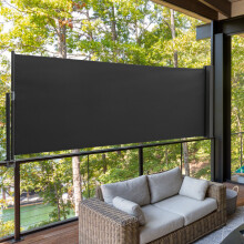 Retractable Side Awning Garden Privacy Screen Balcony Windbreak Sunshade, 300x100cm