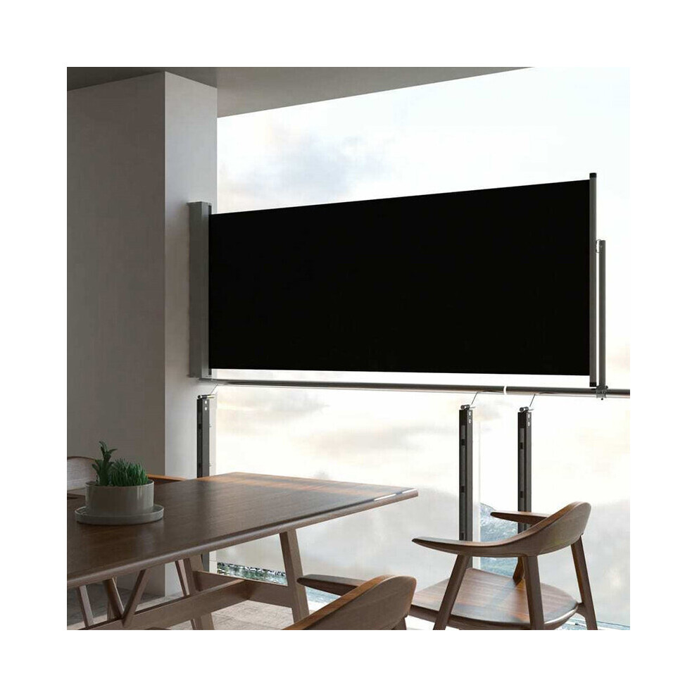 Living And Home (300 X 100Cm - Dark Grey) Patio Side Awning Retractable Sun Shade Wind Protection Outdoor Privacy Screen