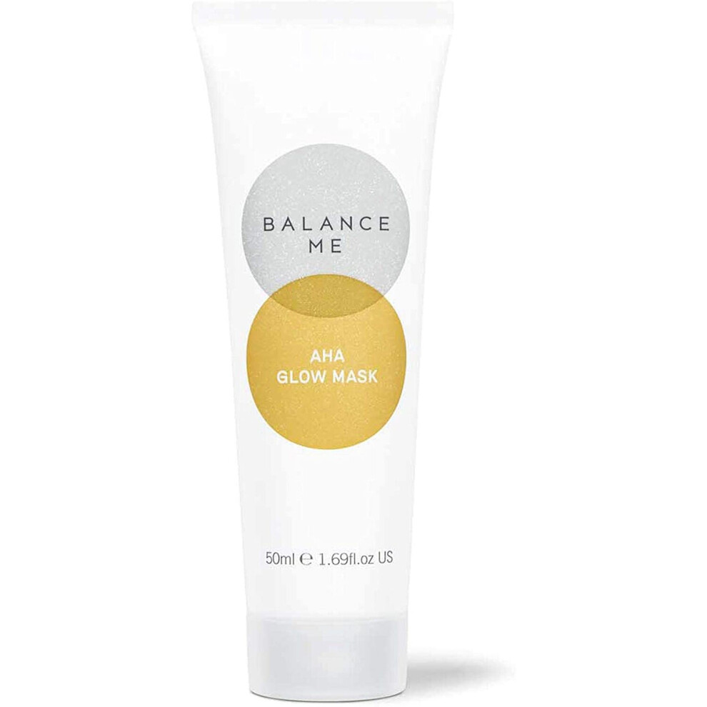 Balance Me AHA Glow Mask â With Glycolic Acid â Brighten, Plump and Purify â Triple-Action Exfoliation â Youthful Radiance â For All Skin