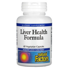 Natural Factors, Fórmula de Saúde do Fígado, 60 Cápsulas Vegetarianas