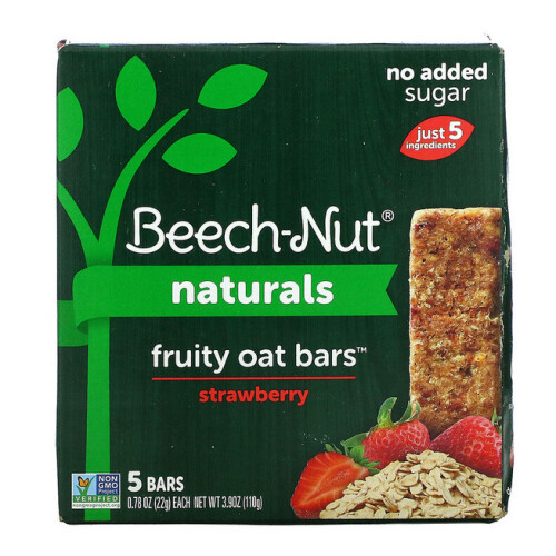 Beech-Nut, Φυσικά, Φρούτα Οάτ Μπαρς, 12+ Μήνες, Στρουμπούλι, 5 Μπαρς, 0.78 oz (22 g) Κάθε