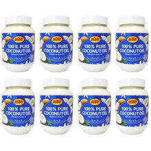 KTC 100% Pure Coconut Multipurpose Oil 500ml Jar - for Hair, Cooking, Moisturiser Use & Indian Curries - 8 Pack