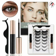 7 Pairs set Magnetic Eyelashes With Eyeliner Tweezer False Long Lashes