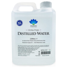 Distilled Water - 100% Pure Steam Distilled H2O - 2200ml (2.2 Litres)