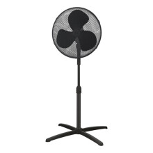 Igenix DF1655BL Pedestal Fan, 40 W, 16 Inch, 3 Speed, Quiet Operation, Oscillating, Adjustable Height, Cooling Fan, Ideal for Home and Office, Black