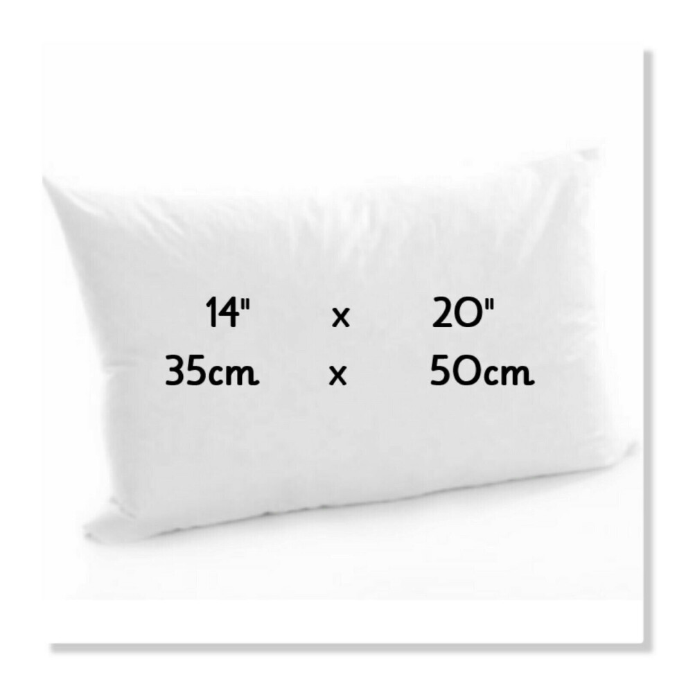 (14"x20") Rectangle/Oblong Hollow Fibre Plump Scatter Pillows Cushions -Double Stitched Edges-Inners Inserts Fillers Pads for Sofa Bed Chair & Couch in 5 sizes