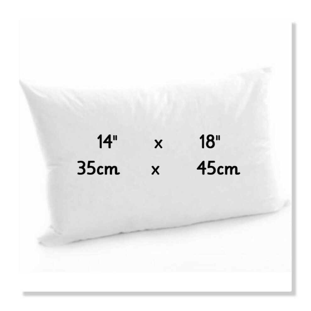 (14"x18") Rectangle/Oblong Hollow Fibre Plump Scatter Pillows Cushions -Double Stitched Edges-Inners Inserts Fillers Pads for Sofa Bed Chair & Couch in 5 sizes