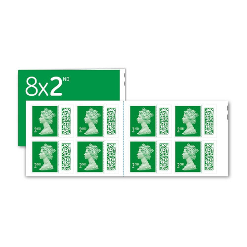 8 x 2nd Class Barcoded Stamp Book 1