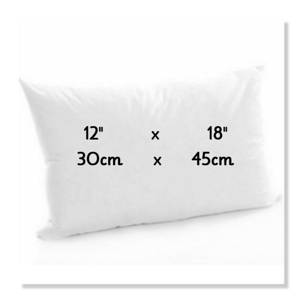 (12"x18") Rectangle/Oblong Hollow Fibre Plump Scatter Pillows Cushions -Double Stitched Edges-Inners Inserts Fillers Pads for Sofa Bed Chair & Couch in 5 sizes