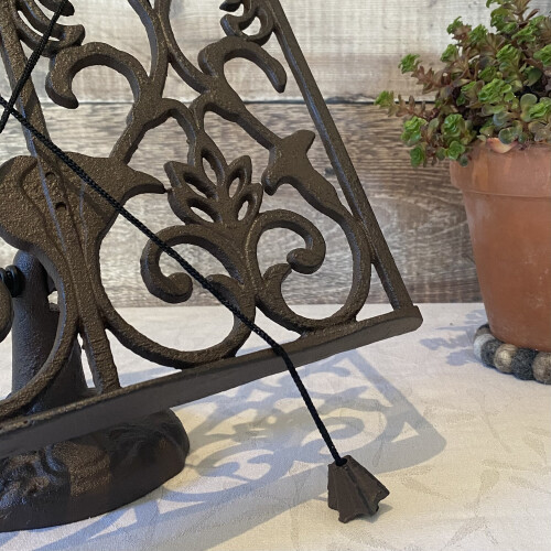 Selections Cast Iron Floral Cookbook Stand 1
