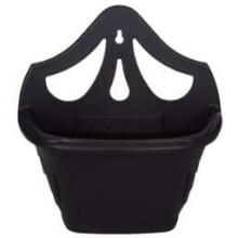 (Black, 1) Venetian Wall Fence Mounted Garden Plant Flower Basket Pot Planter Container