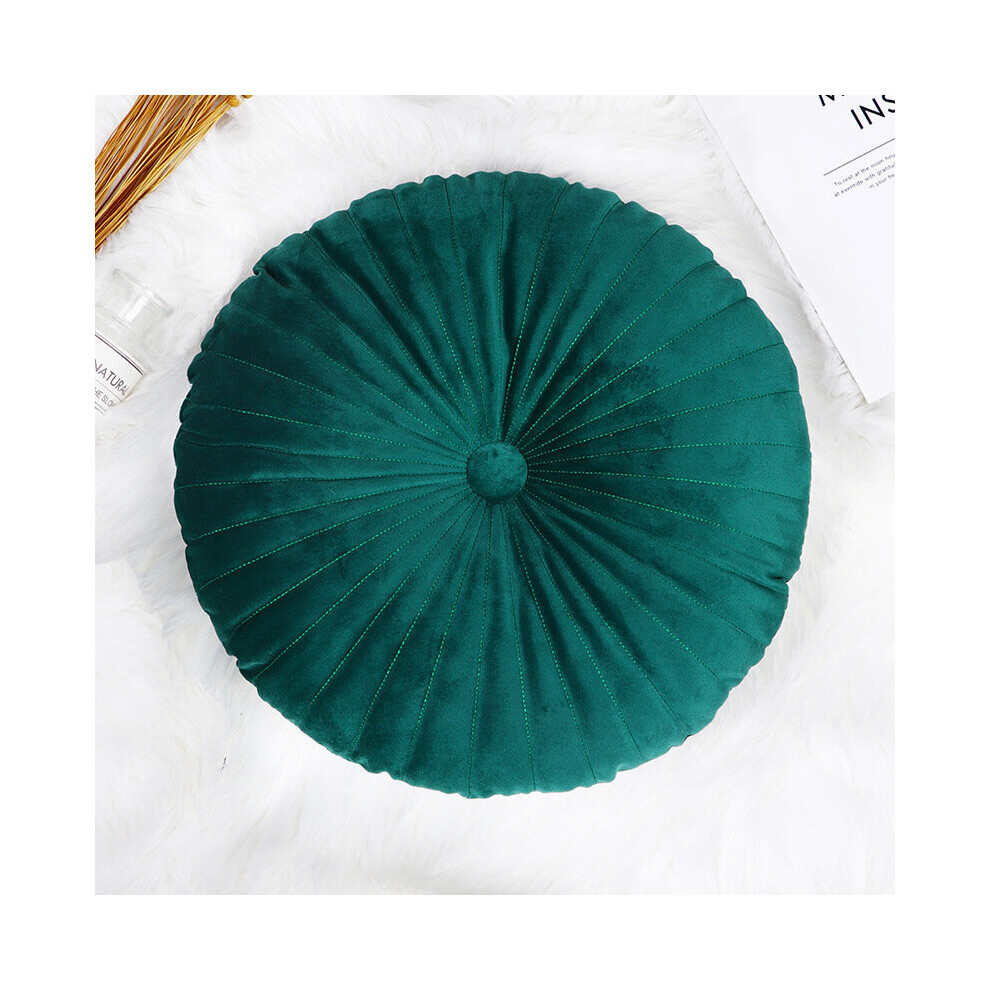 (Green) Velvet Window Floor Sofa Living Room Home Round Pumpkin Back Seat Chair Cushion