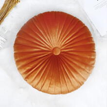 (Orange) Velvet Window Floor Sofa Living Room Home Round Pumpkin Back Seat Chair Cushion