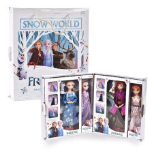 (26cm/11in 4pcs A) Frozen 2 Anna Elsa Princess Action Figures Toy Collection Dolls