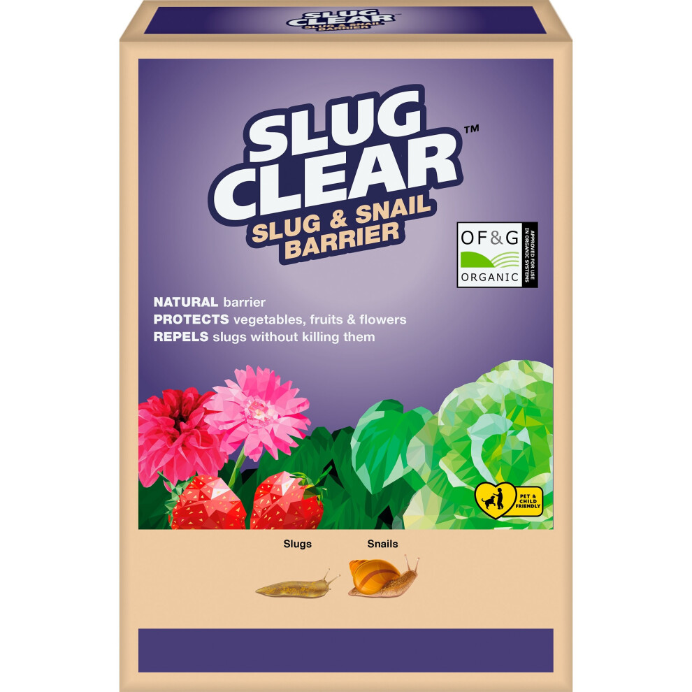 Slugclear Organic Slug & Snail Barrier Pellets Plant Vegetable Protection 2.5Kg