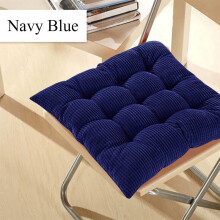 (Navy Blue) Pad Seat Chair Patio Sofa Home Removable Seat Pad Thick Soft Corduroy Cushion