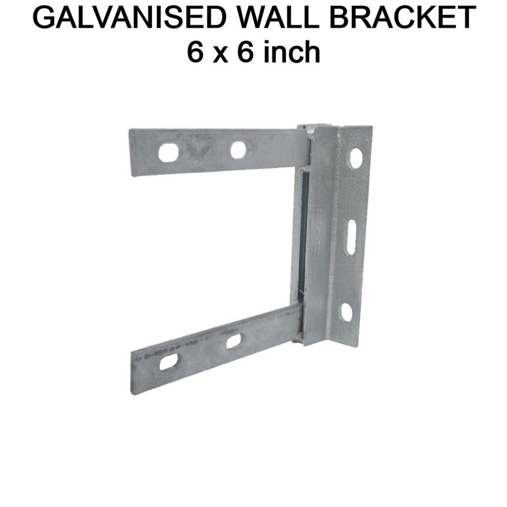 6" X 6 Inch Galvanised Steel Tv Aerial Wall Mounting Bracket For Pole Mast 3713804102340