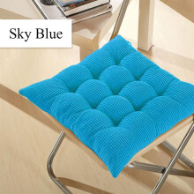 (Sky Blue) Pad Seat Chair Patio Sofa Home Removable Seat Pad Thick Soft Corduroy Cushion