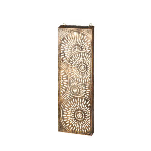 Bronze Garden Wall Art Solar Light Panel Garden Wall Decoration 60cm 1
