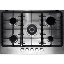 Hotpoint PPH75GDFIXUK 75cm Gas Hob - Silver
