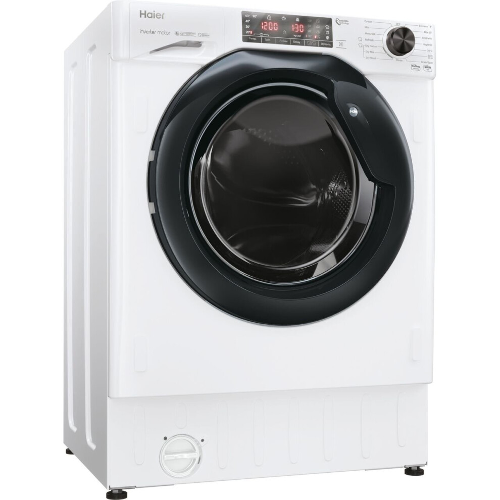 Haier Series 4 HWDQ90B416FWB-UK Integrated 9Kg / 5Kg Washer Dryer With 1600 Rpm - White