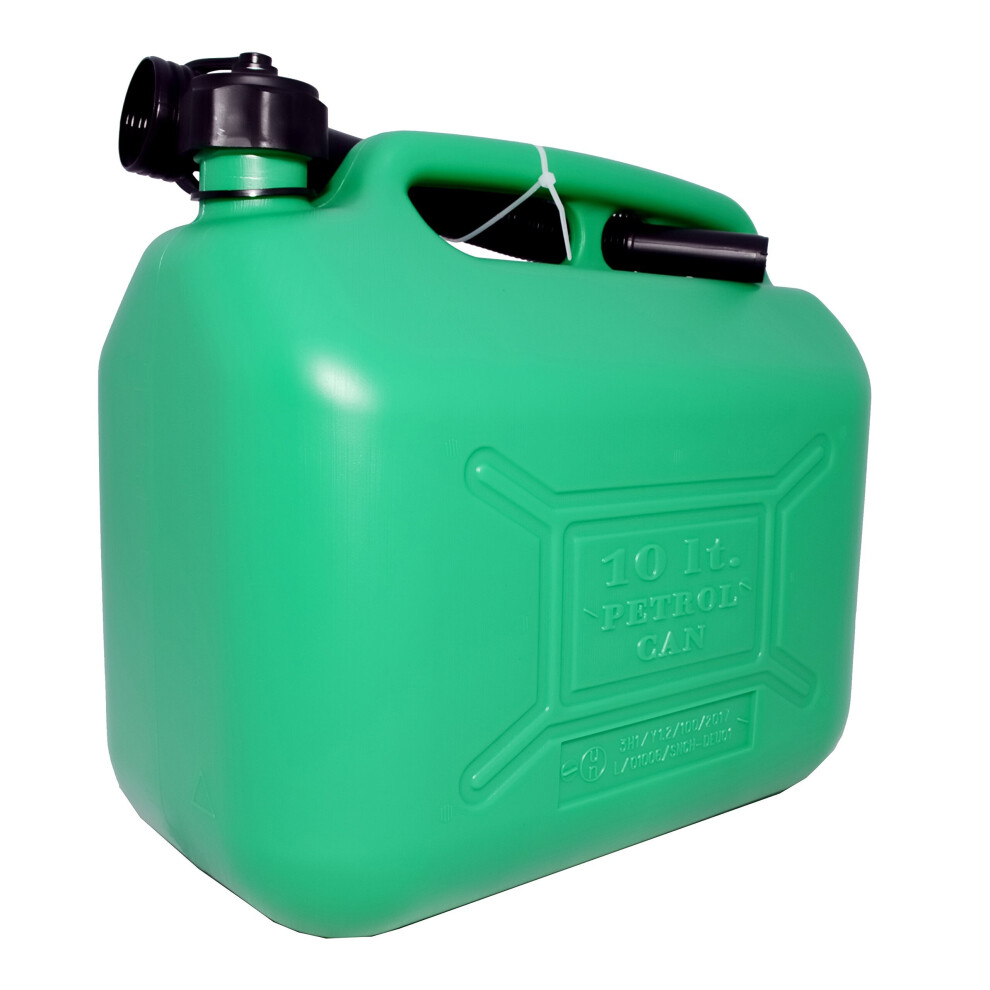 Hilka Tools 84809510 10L Plastic Fuel Can, Green 1 Green