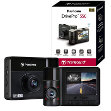 Caméra embarquée + GPS Transcend DrivePro 550B Angle de vue horizontal=150 12 V, 24 V Wi-Fi, batterie, caméra d'intér