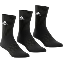 (40-42, 6.5-8, Black) Adidas Cushioned Crew Socks 3 Pairs