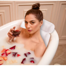 (Snow White) Bathroom Bathtub Pillow Spa 6 Large Suction Cups