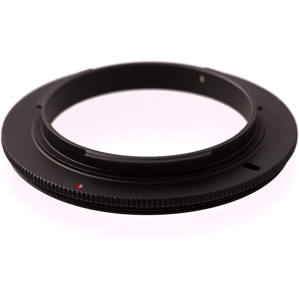 Ares Foto® 62mm Macro Reverse Ring. Macro Coupler. Adapter for macro photography. Compatible with Canon EOS 2000D 4000D 200D 800D 80D 6D Mark II 6D