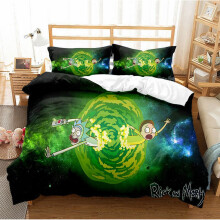 (Style 10, Double) Rick and Morty Bedding Single Double Duvet Cover
