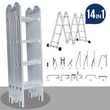 4.7M Aluminium Ladder Multi-Purpose Extendable Folding 16 Steps