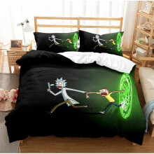 (Style 04, Double) Rick and Morty Bedding Single Double Duvet Cover