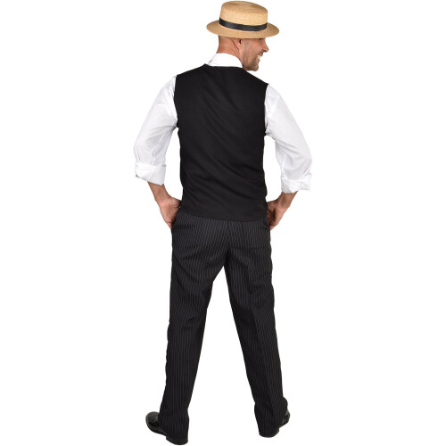 (XS/S) Black / White Stripe Waistcoats 2