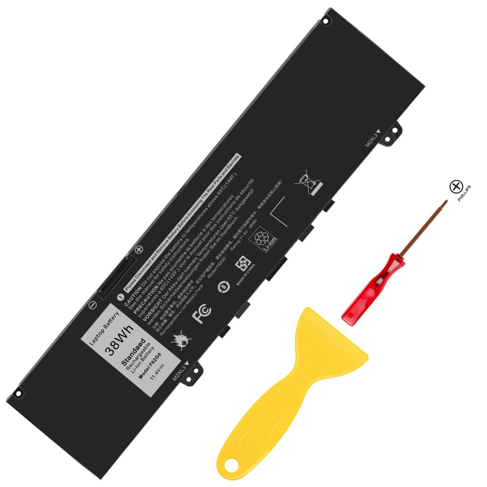 F62G0 Battery for Dell Inspiron 13 5370 7370 7373 7380 F62GO 039DY5 RPJC3 38Wh