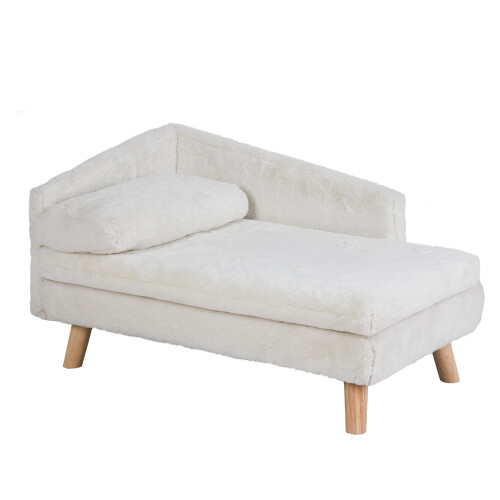 Bingopaw Luxury Cat Bed Stool Dog Sofa Couch Bed Rubber Wood Legs 1
