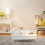 Bingopaw Luxury Cat Bed Stool Dog Sofa Couch Bed Rubber Wood Legs 5