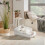 Bingopaw Luxury Cat Bed Stool Dog Sofa Couch Bed Rubber Wood Legs 6