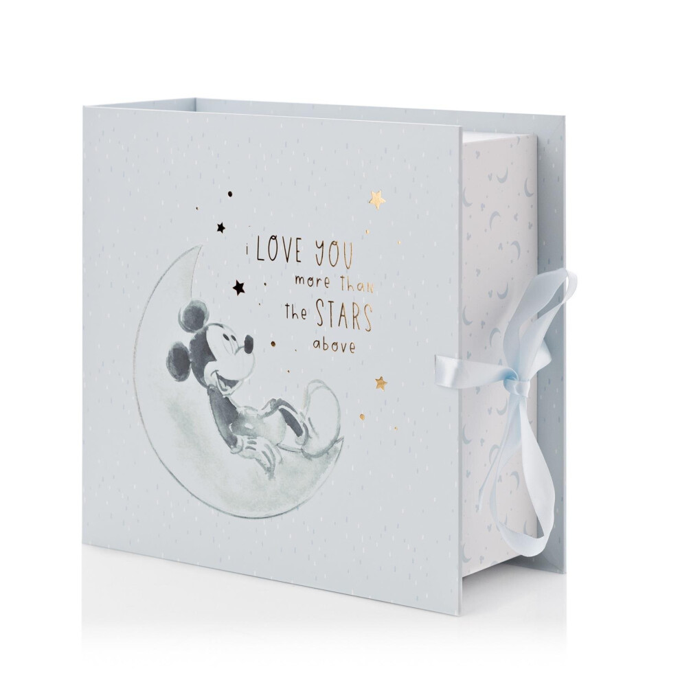 Widdop Disney Mickey Moon & Stars Keepsake Box + Drawers Baby Shower Gift