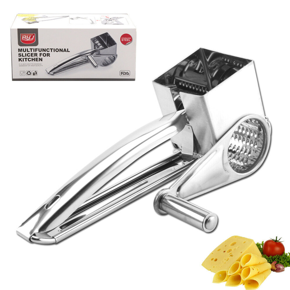 Stainless steel cheese grater hand-cranked rotary cheese grater kitchen creative cheese grater household